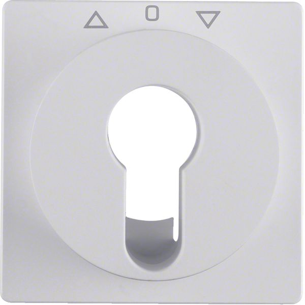 Centre plate f. key push-button f. blinds/key switch, Q.1/Q.3, p.white image 1