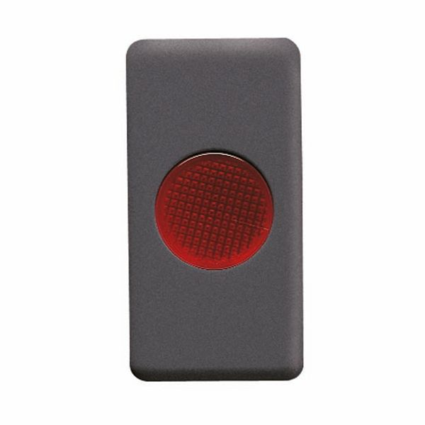 SINGLE INDICATOR LAMP - 12/24/250V - RED - 1 MODULE - SYSTEM BLACK image 2