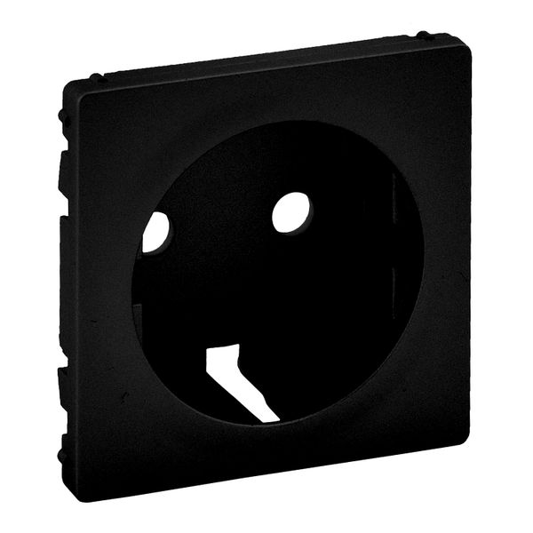 Cover plate Valena Life - 2P+E socket - German standard - mat black image 1