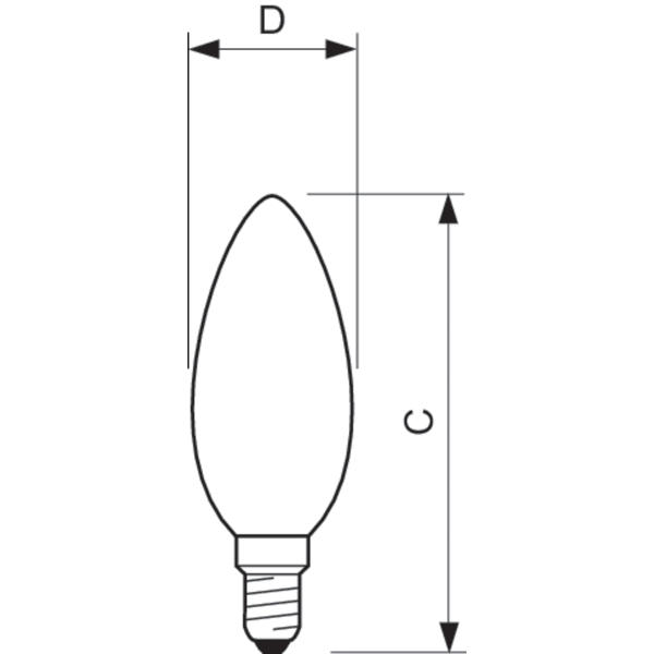 CLA LEDCandle ND 2-25W B35 E14 827 CL image 2