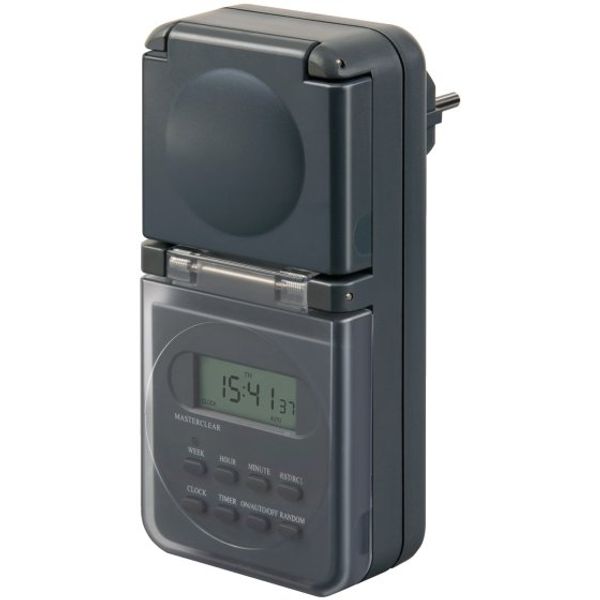 Digital 7 Day Weekly Timer IP44 in colourful display-packaging image 1