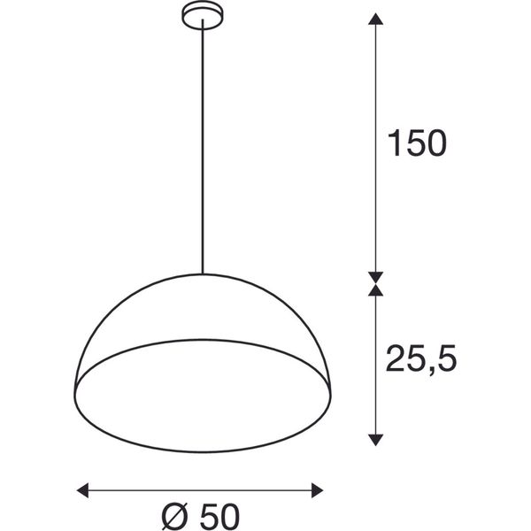 FORCHINI M PD-1 pend. lamp, E27, max. 40W, round, black/gold image 3