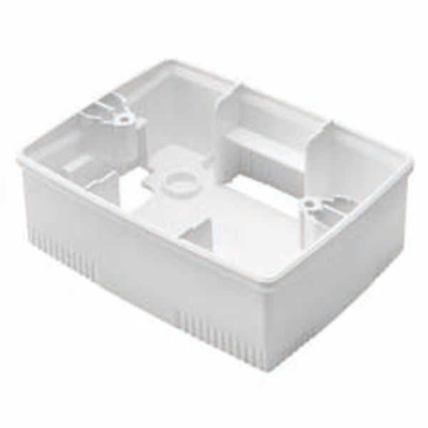 WALL-MOUNTING BOX FOR ONE PLATE - ITALIAN STANDARD 3 GANG - WHITE - CHORUSMART image 2