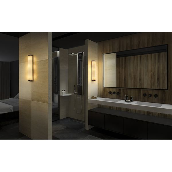 Bathroom Wall Luminaire IP44 E14 455mm E14 Black image 6