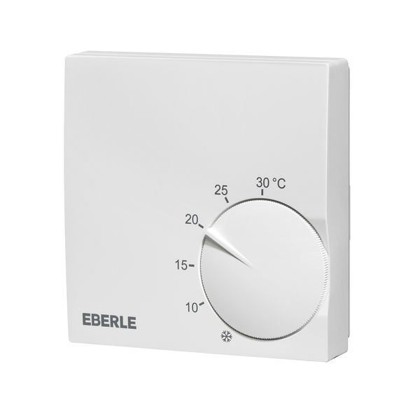 Polar white room controller extra flat, 5-30C, AC 24V, 1 NC contact, 5 A, with TA approx.5K, RAL 9010 image 2