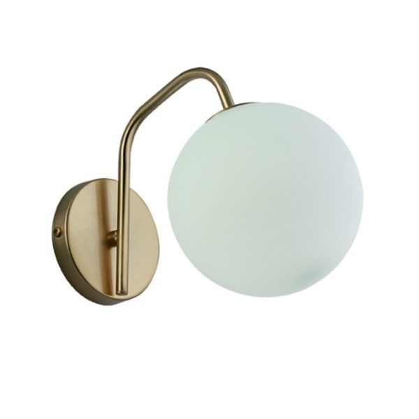 Wall Light Curved Arm Globe image 1