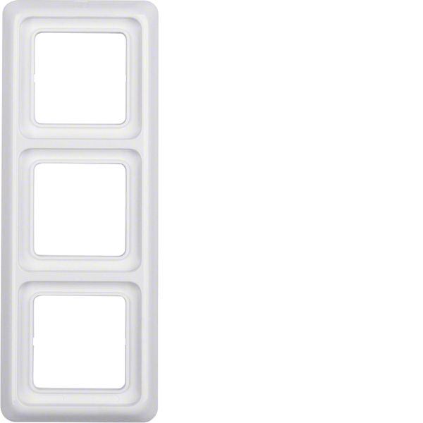 Frame 3gang, sealing, splash-proteced flush-mtd IP44, p. white glossy image 1