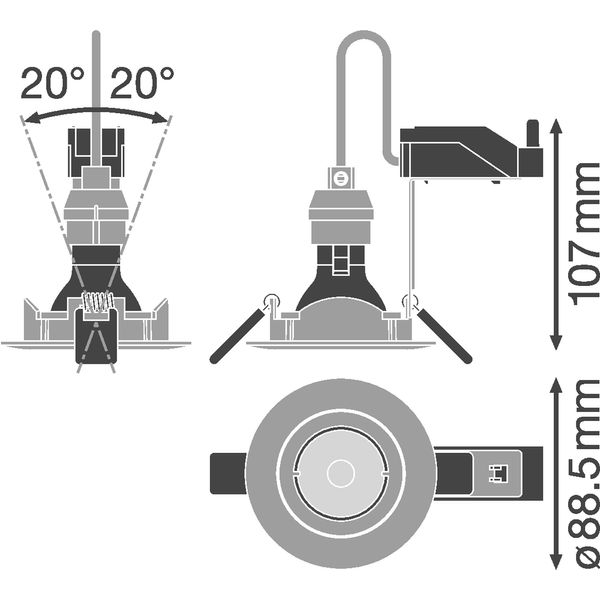 SPOT KIT 7 W 4000 K GU10 DIM image 3