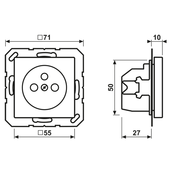 Socket, French/Belgian system A1520FBFKISWM image 2