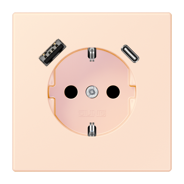 SCHUKO socket with USB charger LC32082 LC1520-15CA226 image 1