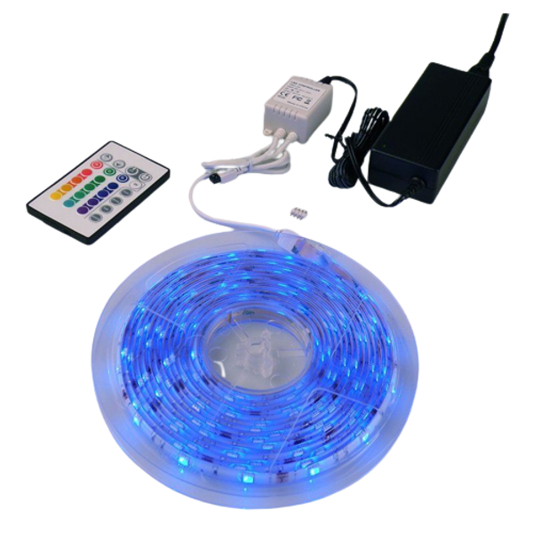 LED Strip 24W 5M IP65 3000K + Transformer 2A Zext image 1