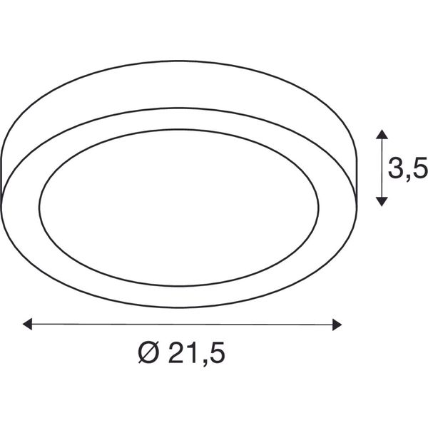 SENSER 24 round AL 1200lm 3000K 230V IP20 white image 2