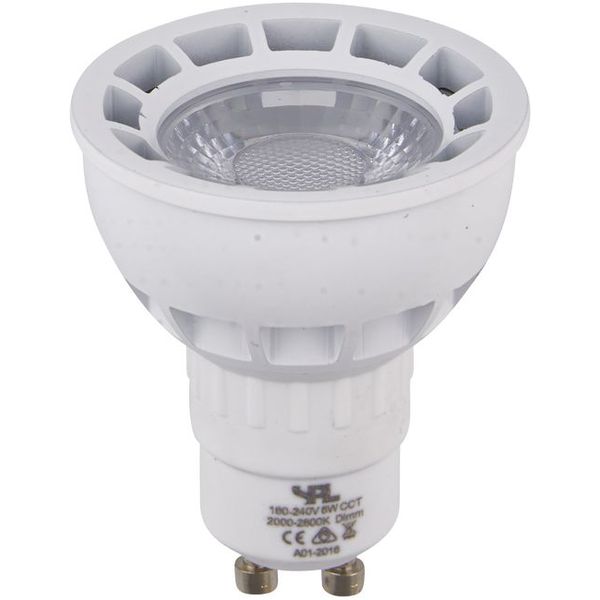 LED GU10 DTW MR16 50x58 230V 250Lm 5.5W 820-828 40° AC White/Nickel Di image 1