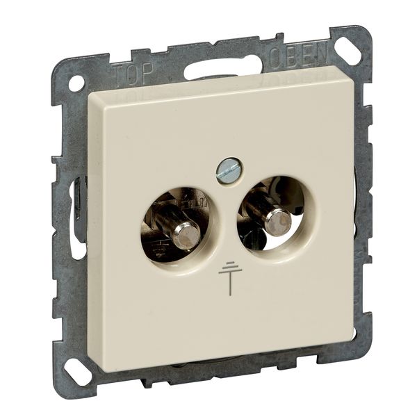 Potential equalisation socket-outlet insert, white, glossy, System M image 3