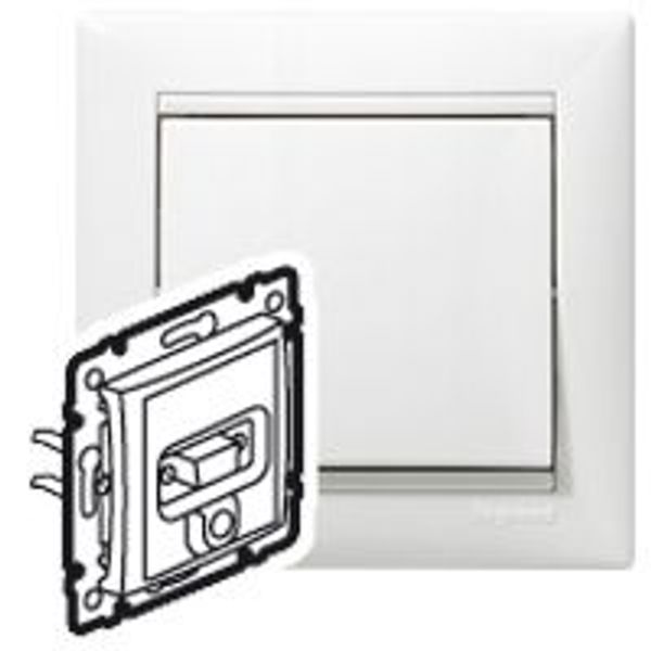 HD15 + jack socket Valena 2 modules white image 1