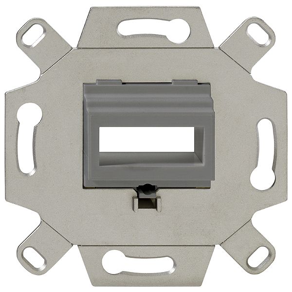 Montageadapter, SC-D/LC-Quad, 2-fach, schwarz (ähnlich RAL 9005), für TAE-Abdeckungen image 1