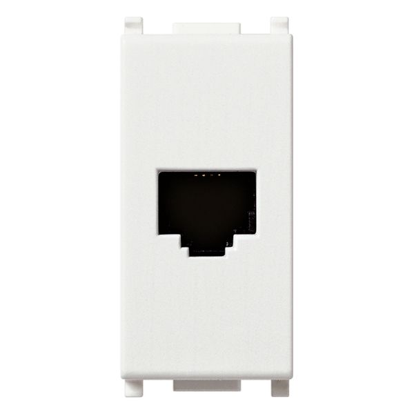 RJ11 phone jack 6/4 white image 1