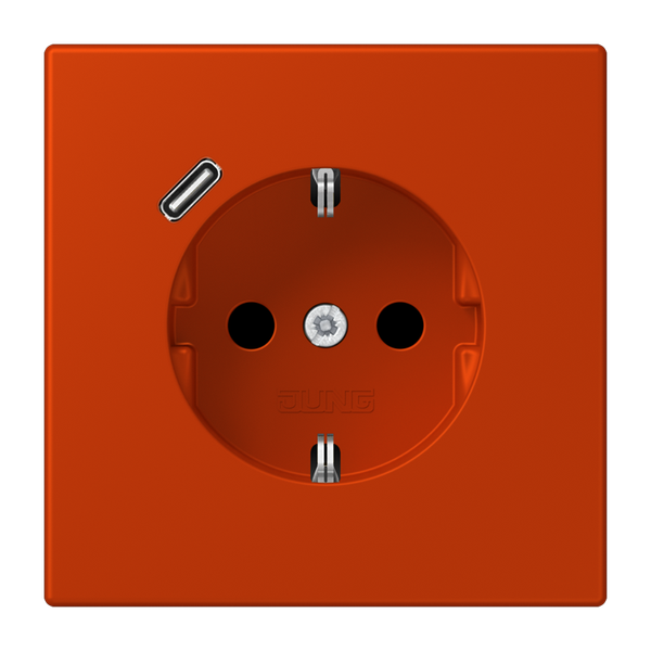 SCHUKO socket with USB type C LC4320A LC1520-18C244 image 1