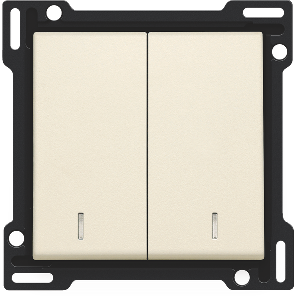 Finishing set with double lens for two-circuit switch, two-way switch image 3