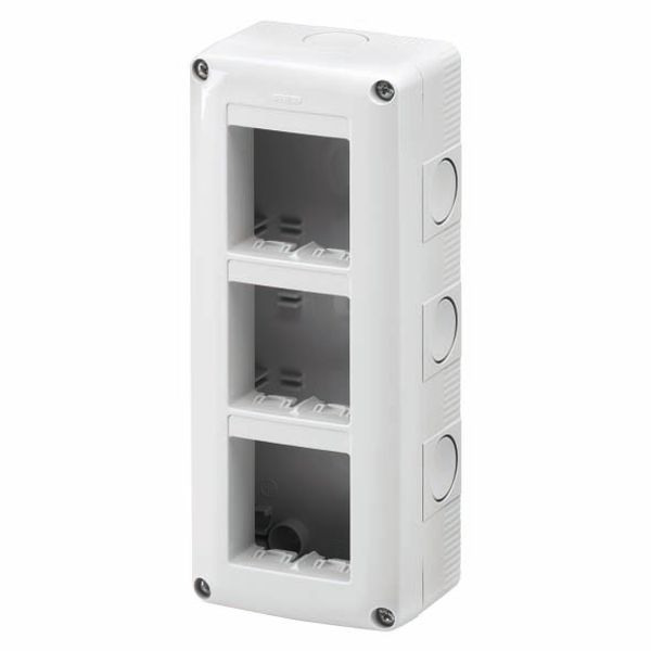 PROTECTED ENCLOSURE FOR SYSTEM DEVICES - VERTICAL MULTIPLE - 6 GANG - MODULE 2x3 - RAL 7035 GREY - IP40 image 2