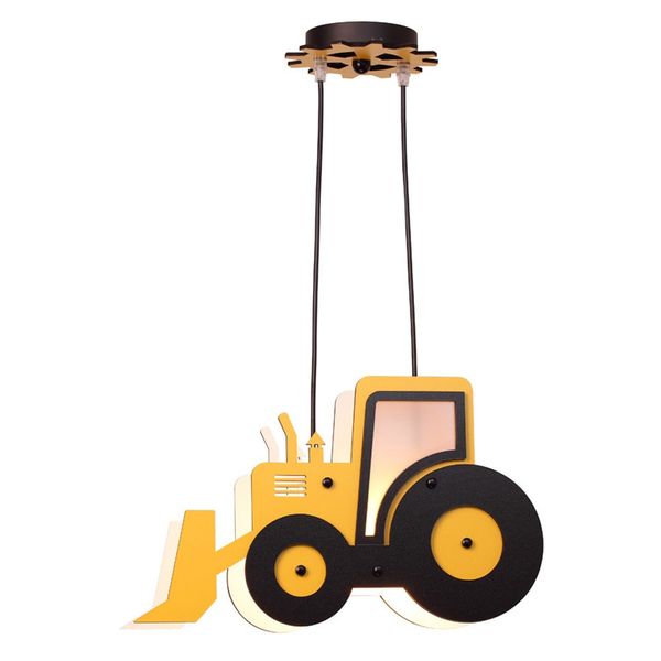 Yellow Tractor Pendant Light Nursery image 1