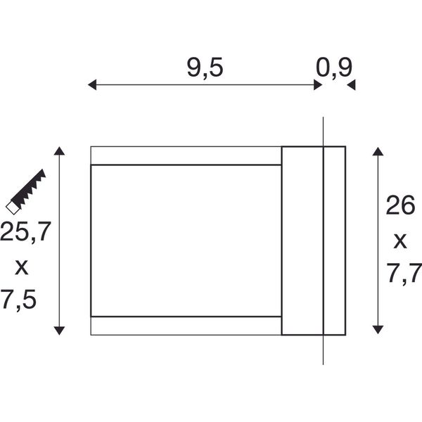 BRICK MESH LED rec. wall lamp, 4W, 3000K, IP54, stainl steel image 2