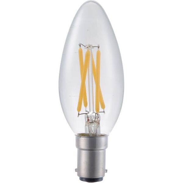 LED Ba15d Fila Candle C35x100 230V 320Lm 4W 925 AC Clear Dim image 2