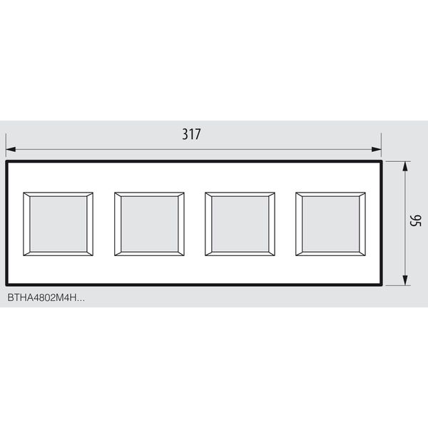 AXOLUTE - PL 2X4P 71MM ORIZZ ANTRACITE SPAZ image 2