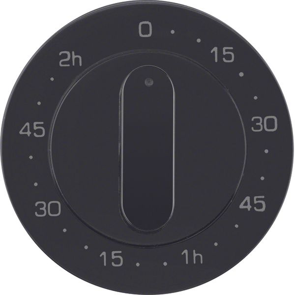 Centre plate for mechanical timer, R.1/R.3, black glossy image 1