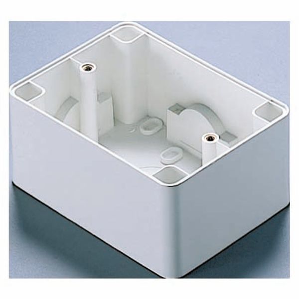 WALL-MOUNTING BOX - FOR COMPACT SELF-SUPPORTING PLATE - 3+3 GANG - CLOUD WHITE - SYSTEM image 2
