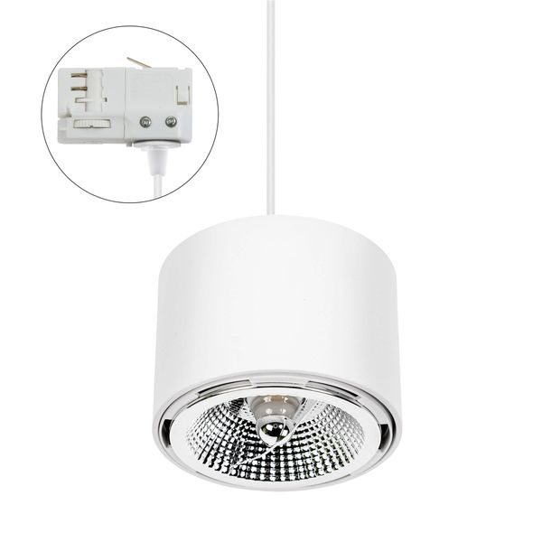 CHLOE AR111 SURFACE MOUNTED GU10 250V IP20 120x85mm WHITE round fixed TRACK image 6