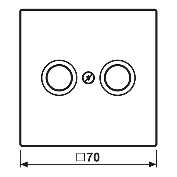 Centre plate f. TV/FM socket LS990TVSW image 5