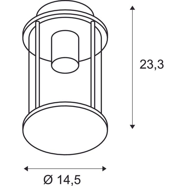 PHOTONIA, Outdoor ceiling light, A60, round, anthracite image 3