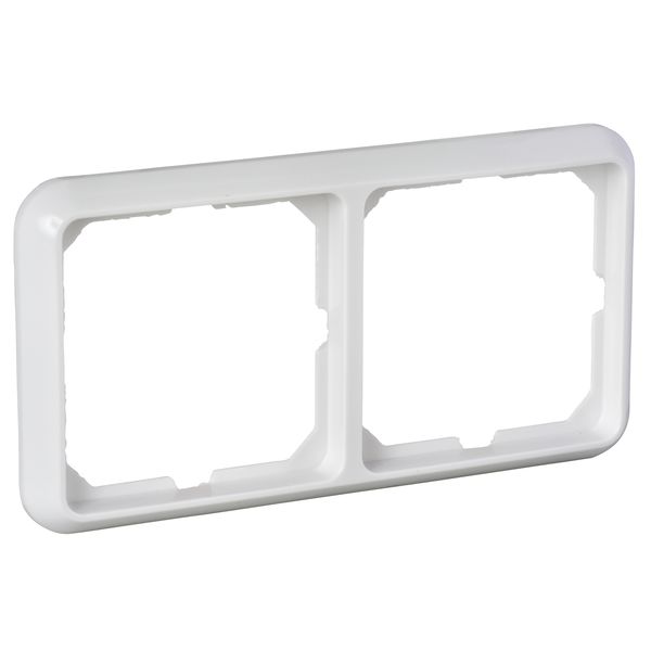 ELSO Fashion - cover frame - horizon/verti - 2 gangs - duro - pure white image 3