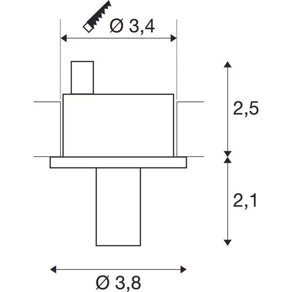 LED LIGHTPOINT, round, matt white, 1W LED, 3000K image 1