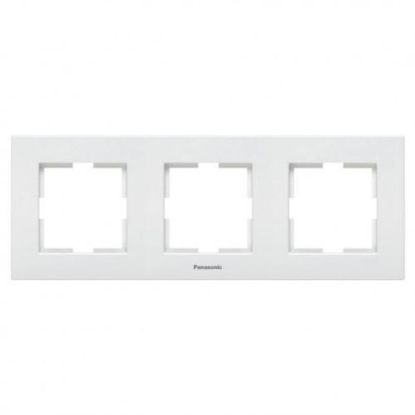 Karre Plus Accessory White Three Gang Frame image 1