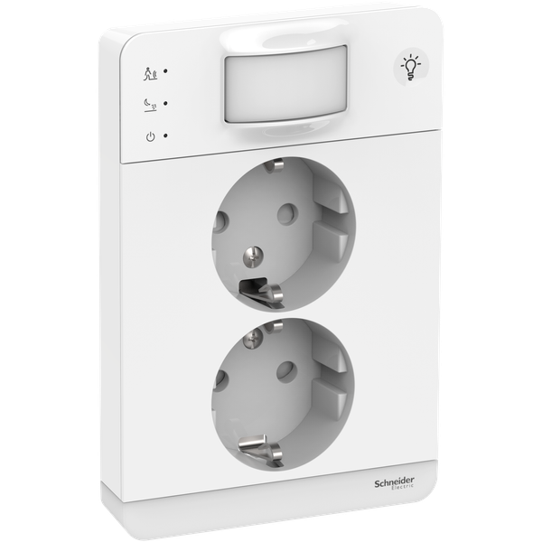 Exxact Double Socket Outlet schuko screwless Light white image 4