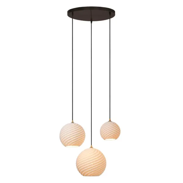 Lucide BINA - Hanging lamp - Ø 40 cm - 3xE27 - White image 1