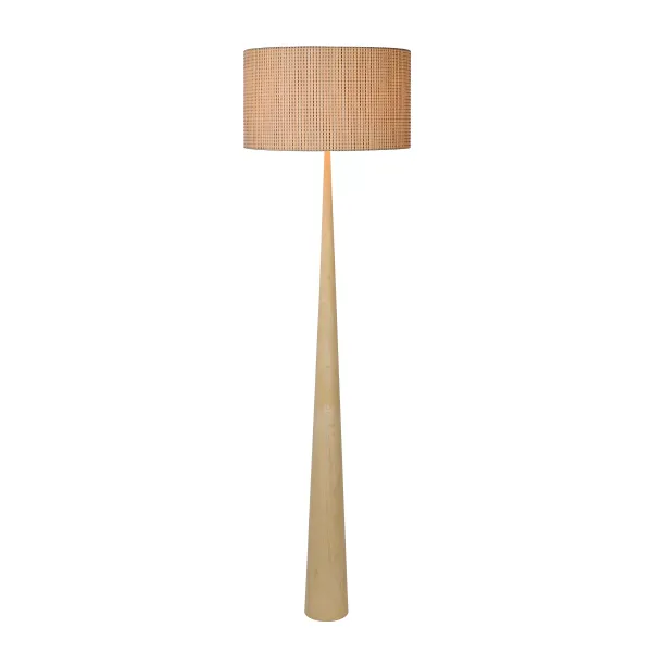 CONOS Floor Lamp E27 H177 D48cm Wood/Shade Brown image 1