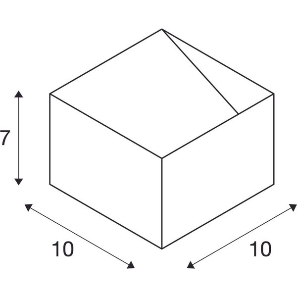 LOGS IN wall lamp, 5W, 3000K, angular, white image 3