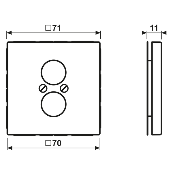 Centre plate for 2 loudspeaker sockets LS962 image 3