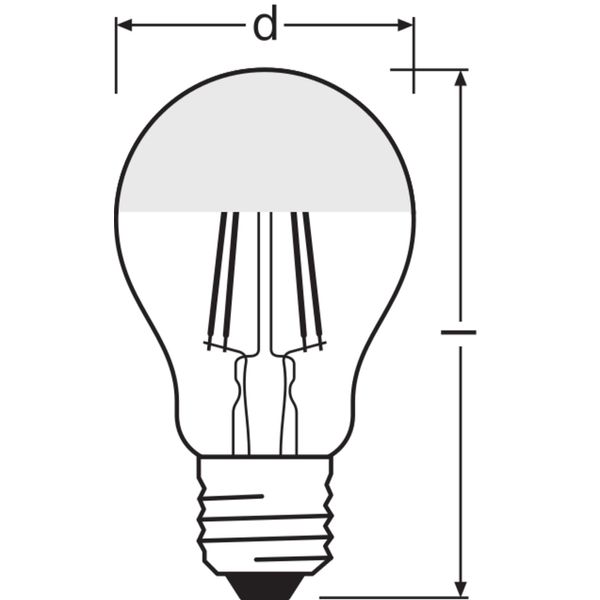 LED Retrofit CLASSIC A Mirror 4W 827 Clear E27 image 8