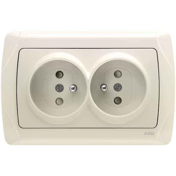 Carmen Beige Two Gang UPS Socket CP image 1