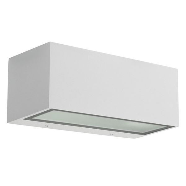 Wall fixture IP54 Nemesis Aluminium 90*220mm E27 60W White image 1