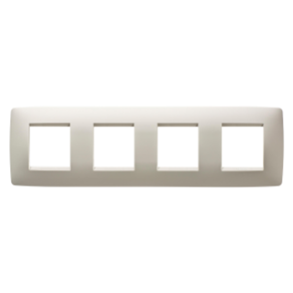 ONE INTERNATIONAL PLATE - IN TECHNOPOLYMER - 2+2+2+2 MODULES HORIZONTAL - IVORY - CHORUSMART image 1