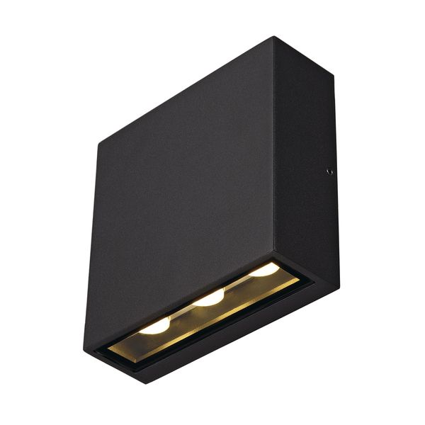 BIG QUAD wall lamp, 6x1W, 3000K, IP54, square, anthracite image 1