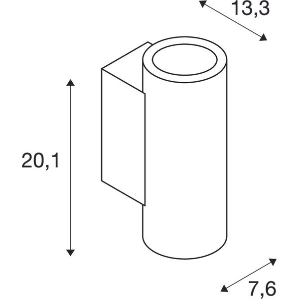 SUPROS 78 WALL Up/Down, round, black, 3000K, 60ø lens image 3