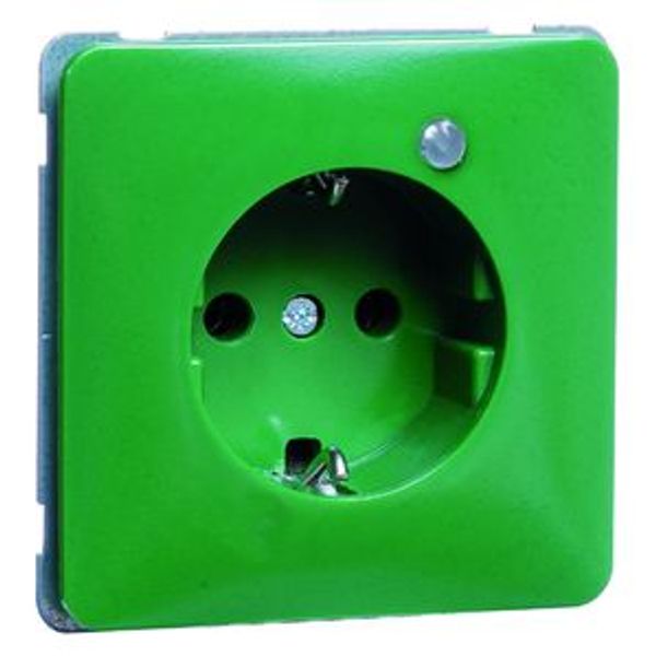 STANDARD wcd inbouw 1-voudig, insteek,racontrole LED, groen image 1