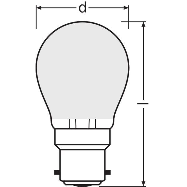 LED CLASSIC P P 4W 827 Frosted B22d image 6