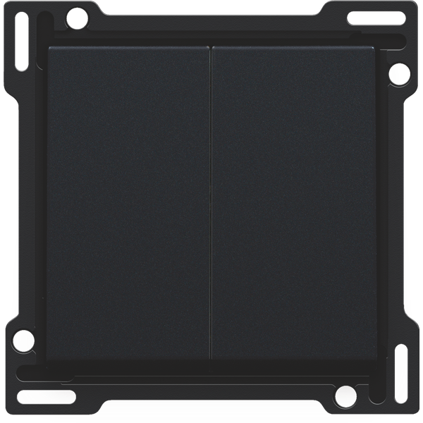 Finishing set for two-circuit switch, two-way switch + N.O. push butto image 3